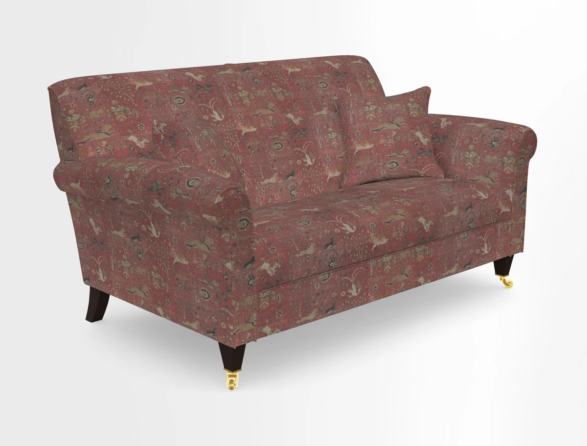 Petworth 2 Seater Sofa in Mulberry Flying Ducks