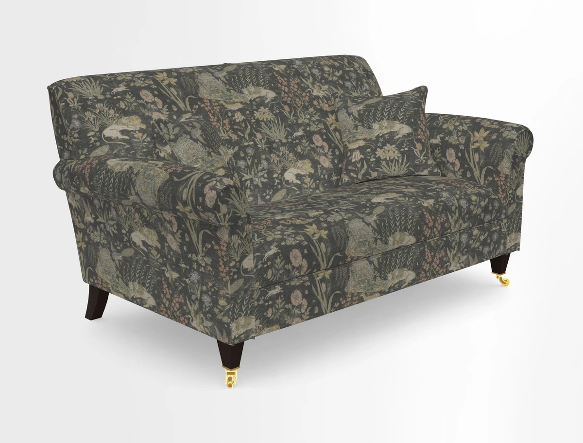 Petworth 2 Seater Sofa in Mulberry Flying Ducks