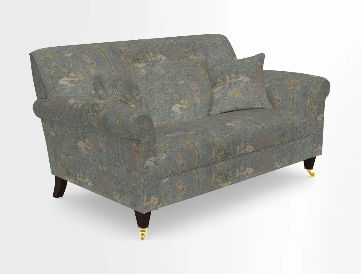 Petworth 2 Seater Sofa in Mulberry Flying Ducks