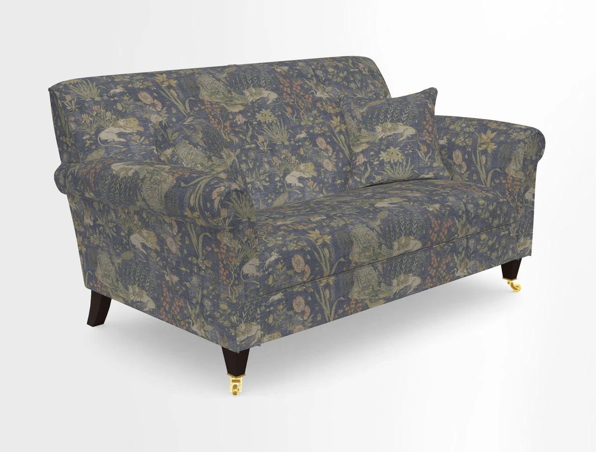 Petworth 2 Seater Sofa in Mulberry Flying Ducks