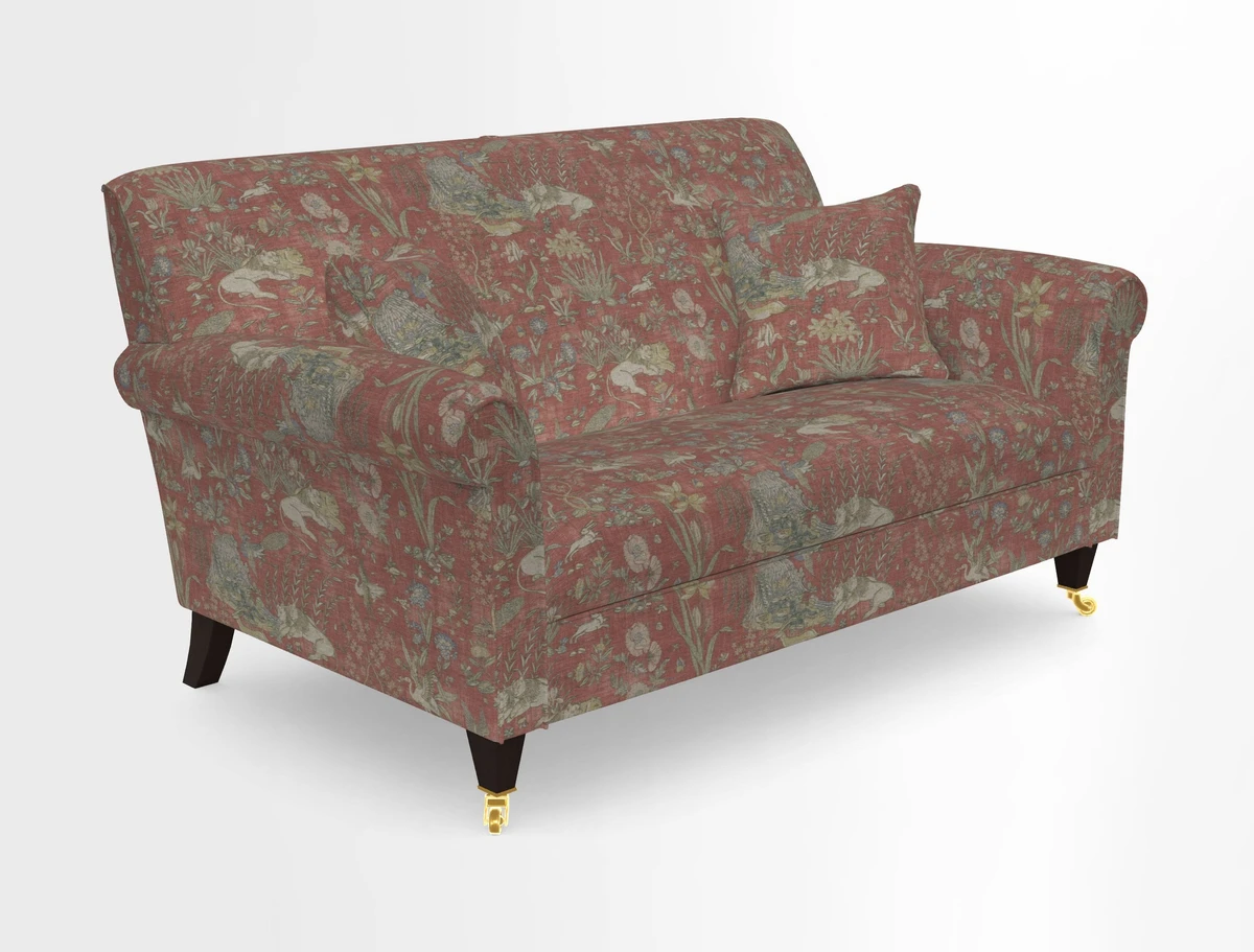 Petworth 2 Seater Sofa in Mulberry Flying Ducks