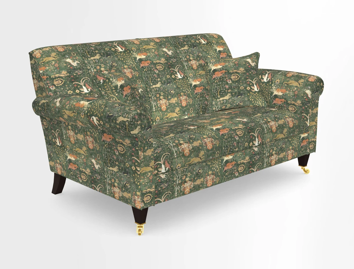 Petworth 2 Seater Sofa in Mulberry Flying Ducks