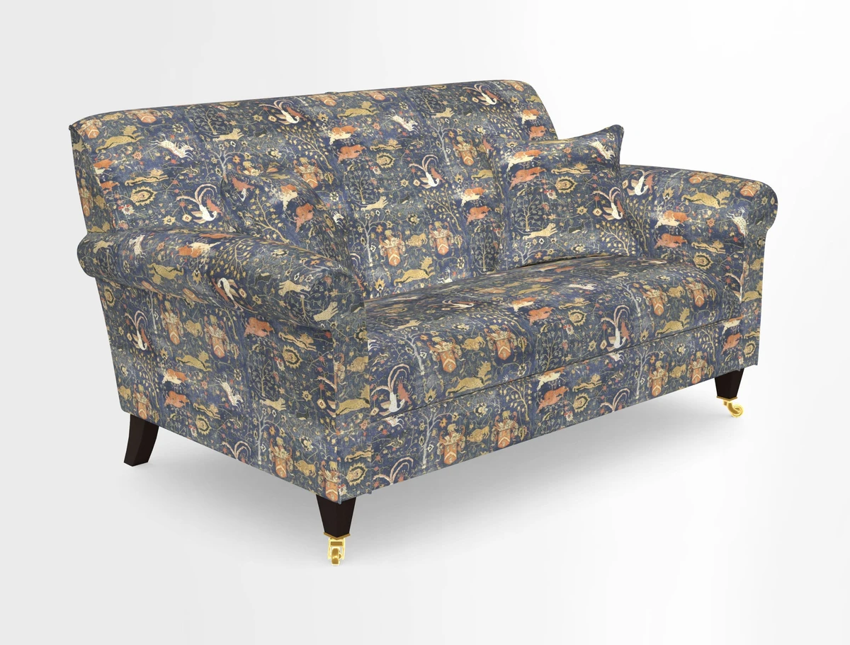 Petworth 2 Seater Sofa in Mulberry Flying Ducks