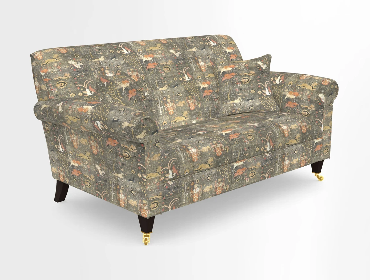 Petworth 2 Seater Sofa in Mulberry Flying Ducks