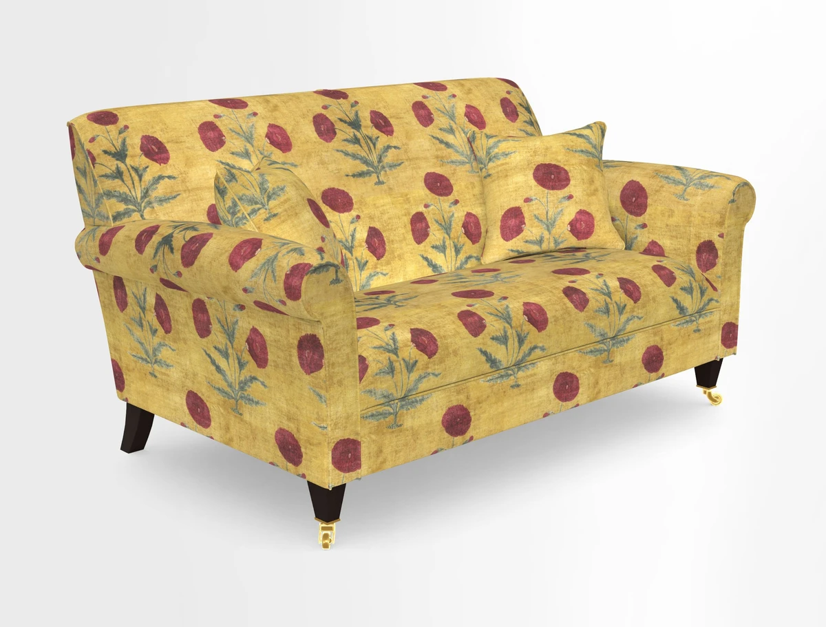 Petworth 2 Seater Sofa in Mulberry Flying Ducks