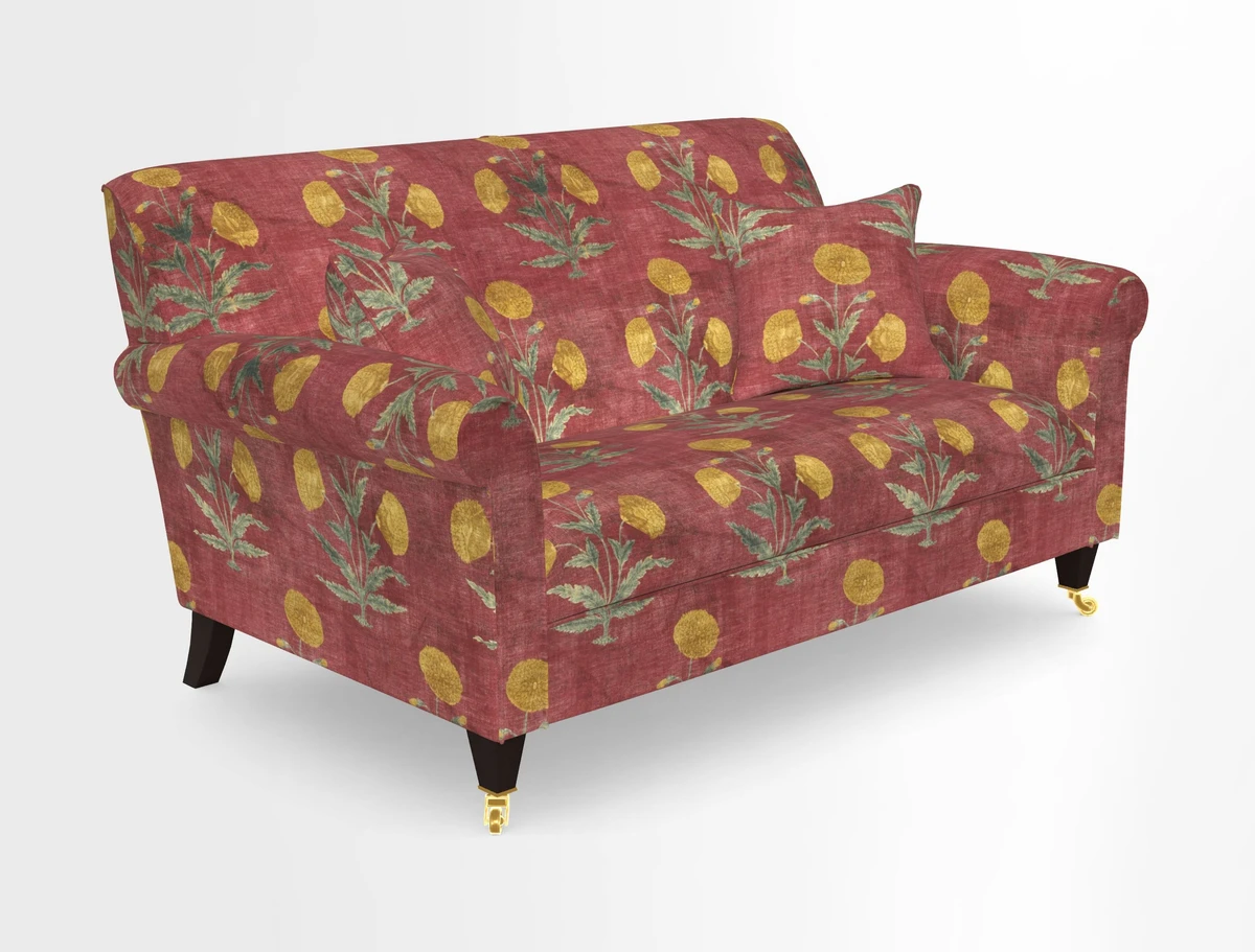 Petworth 2 Seater Sofa in Mulberry Flying Ducks