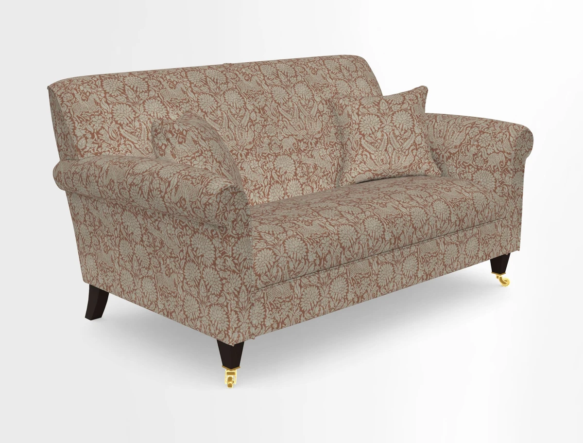 Petworth 2 Seater Sofa in Mulberry Flying Ducks