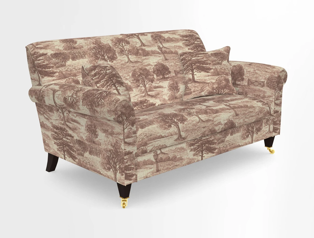 Petworth 2 Seater Sofa in Mulberry Flying Ducks