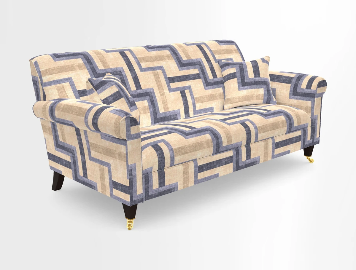 Petworth 3 Seater Sofa in Mulberry Flying Ducks