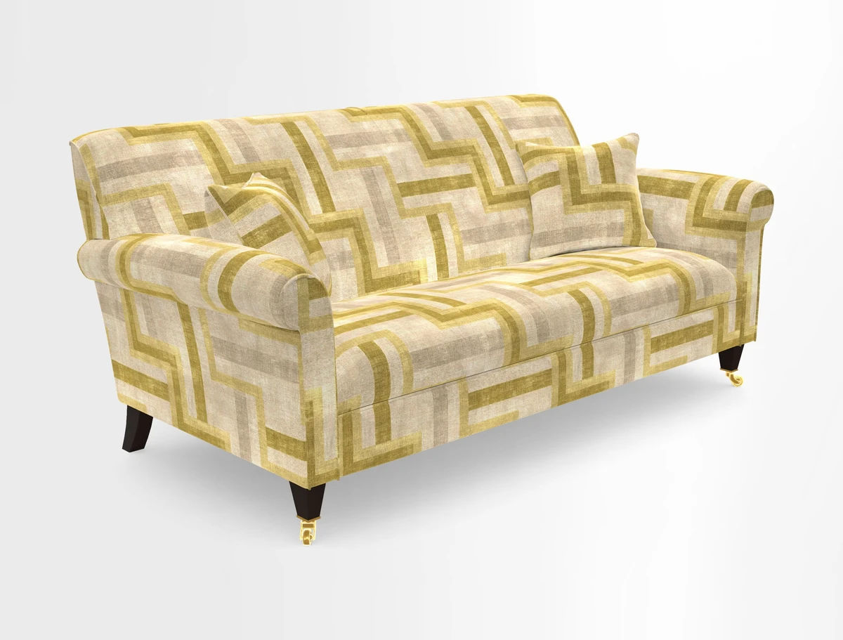 Petworth 3 Seater Sofa in Mulberry Flying Ducks