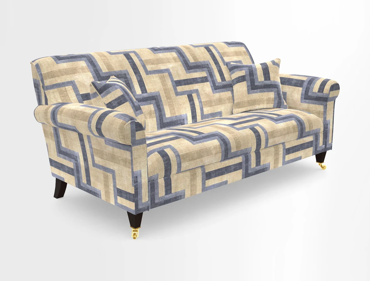 Petworth 3 Seater Sofa in Mulberry Flying Ducks