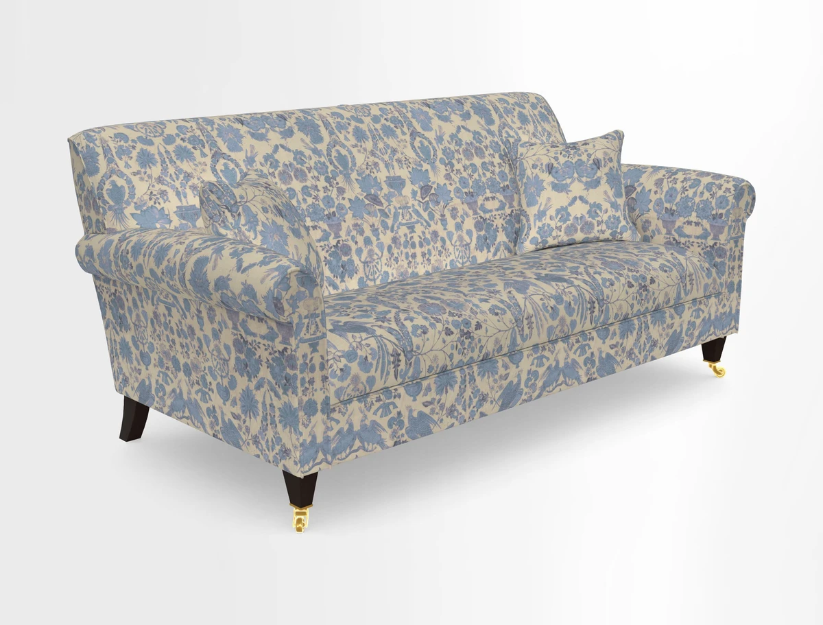Petworth 3 Seater Sofa in Mulberry Flying Ducks