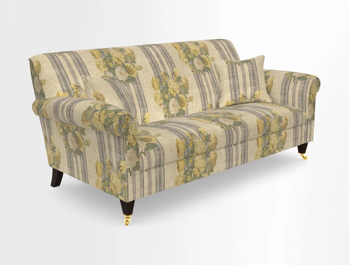 Petworth 3 Seater Sofa in Mulberry Flying Ducks