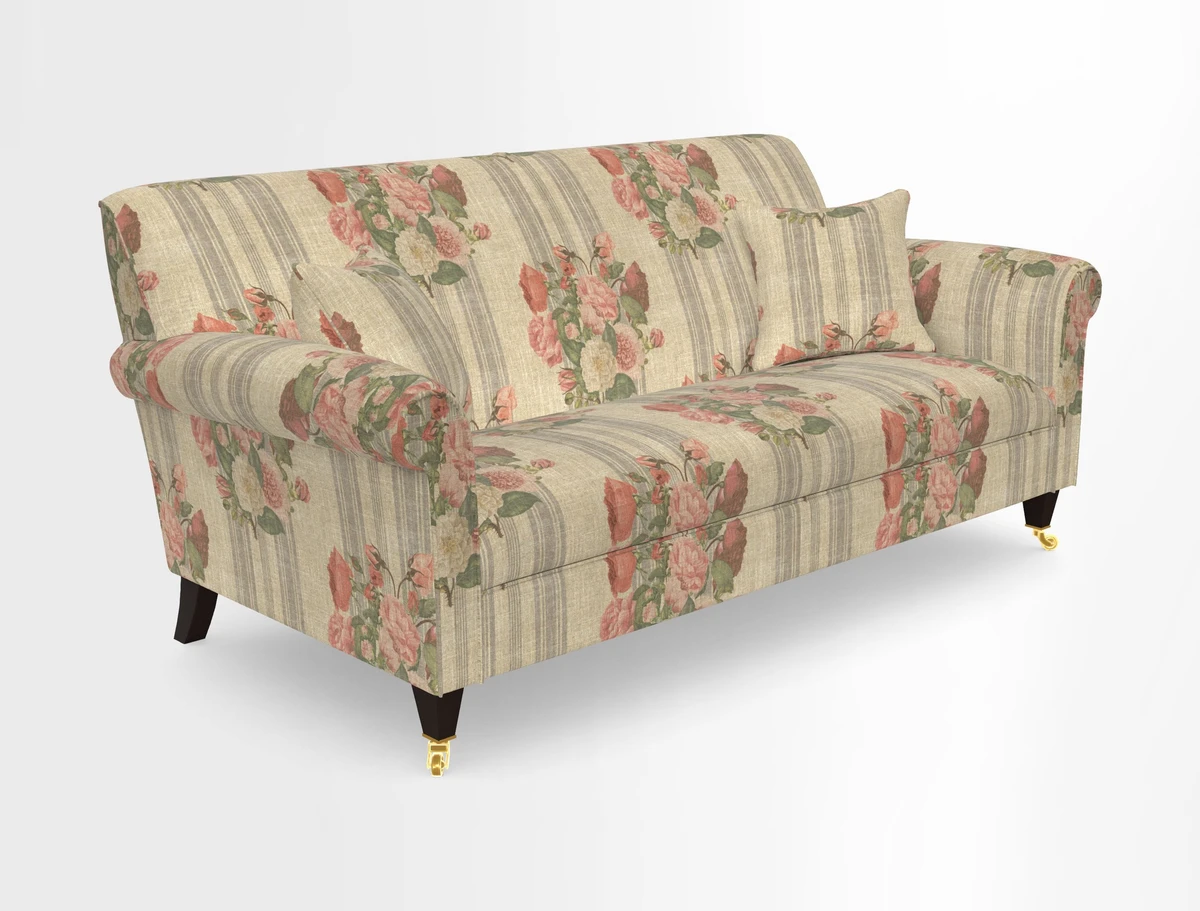 Petworth 3 Seater Sofa in Mulberry Flying Ducks