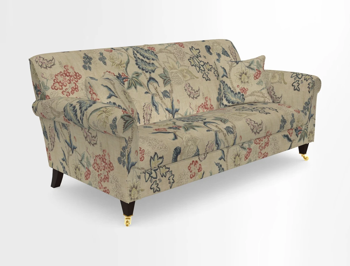Petworth 3 Seater Sofa in Mulberry Flying Ducks