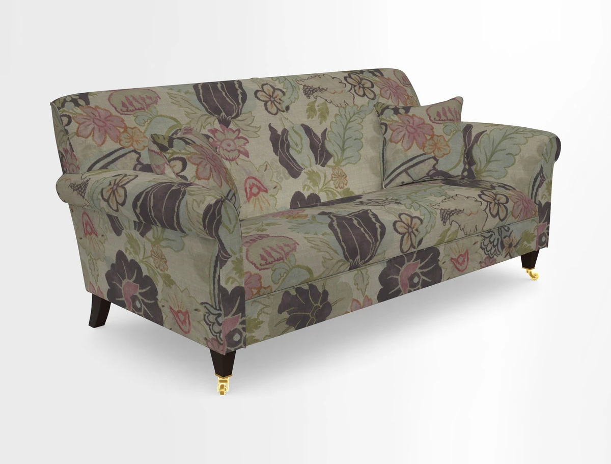Petworth 3 Seater Sofa in Mulberry Flying Ducks