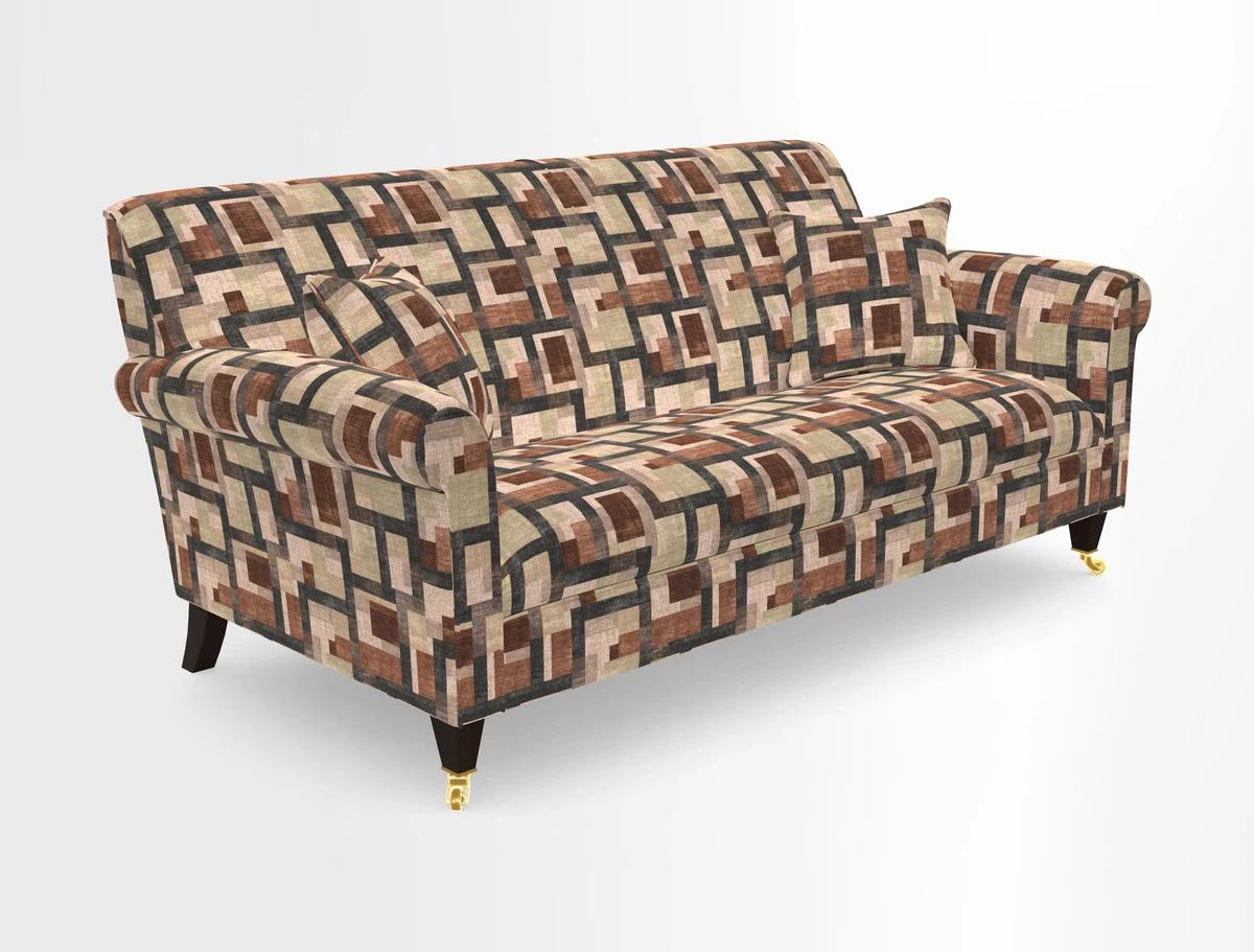Petworth 3 Seater Sofa in Mulberry Flying Ducks