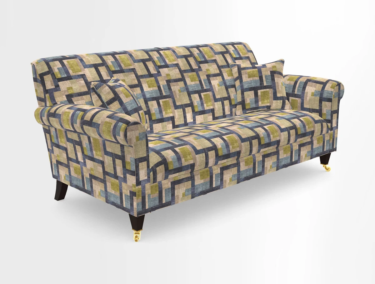 Petworth 3 Seater Sofa in Mulberry Flying Ducks