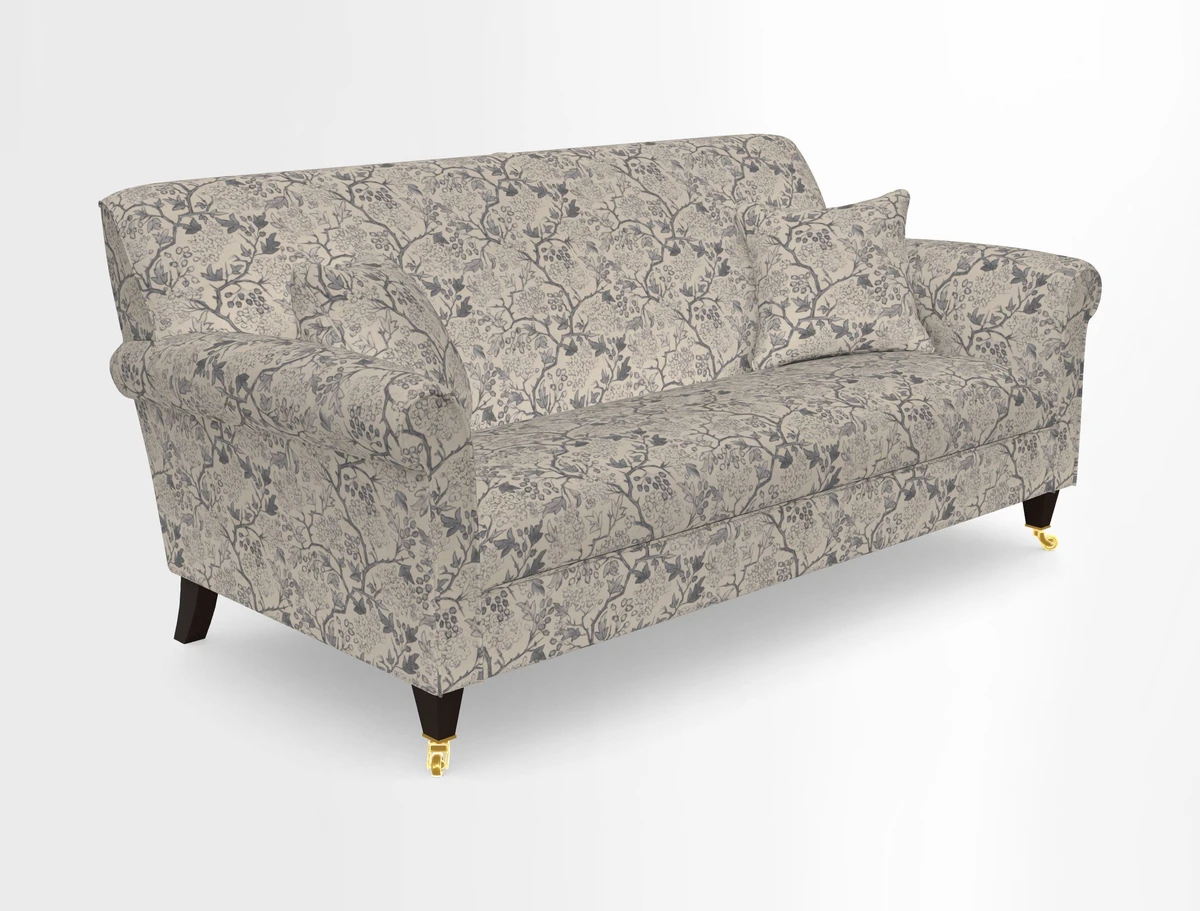 Petworth 3 Seater Sofa in Mulberry Flying Ducks