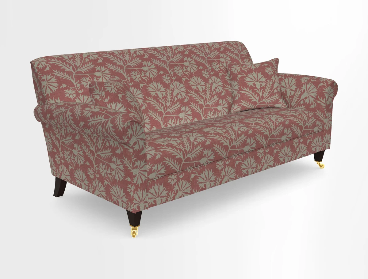 Petworth 3 Seater Sofa in Mulberry Flying Ducks