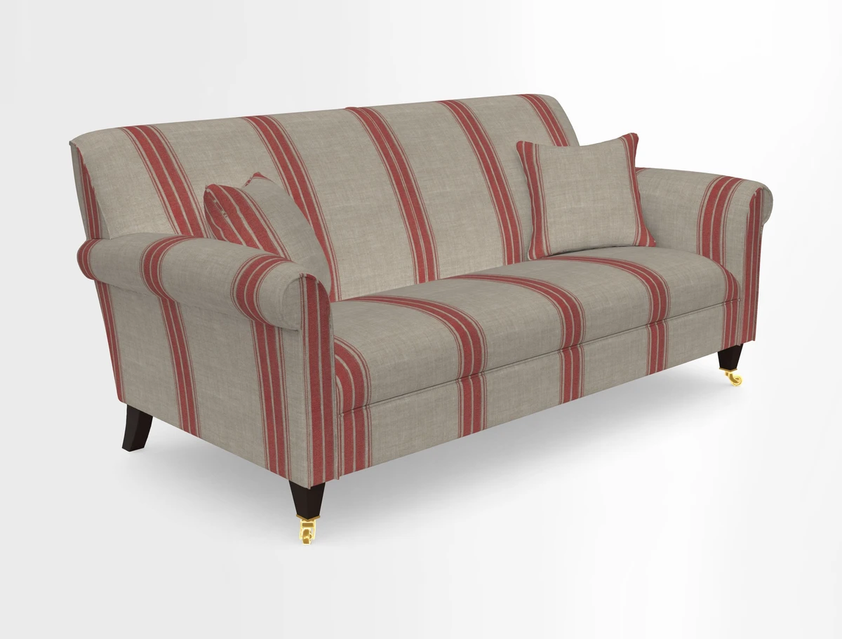 Petworth 3 Seater Sofa in Mulberry Flying Ducks