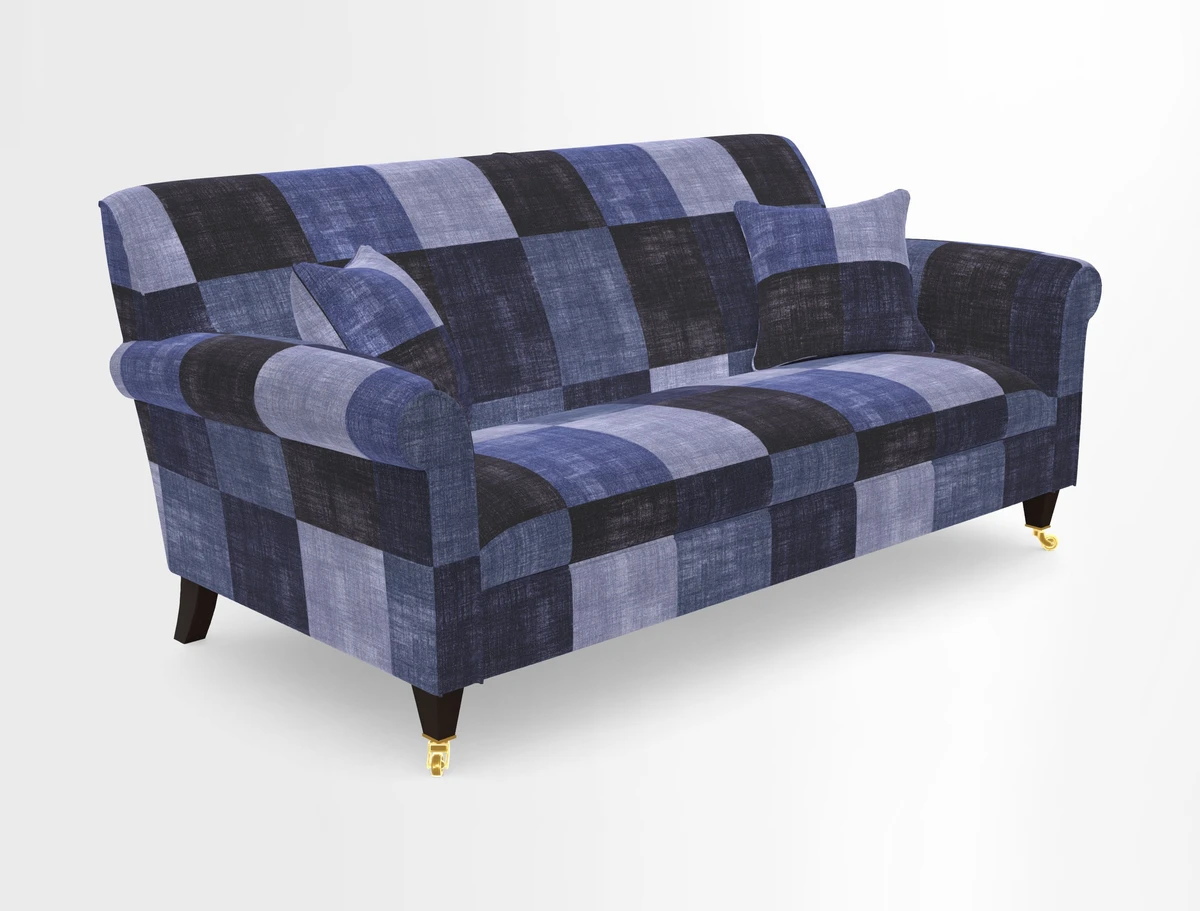 Petworth 3 Seater Sofa in Mulberry Flying Ducks