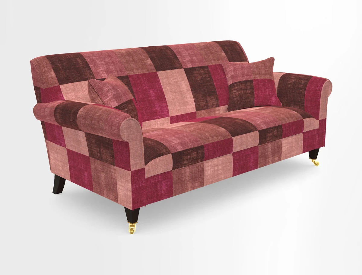 Petworth 3 Seater Sofa in Mulberry Flying Ducks