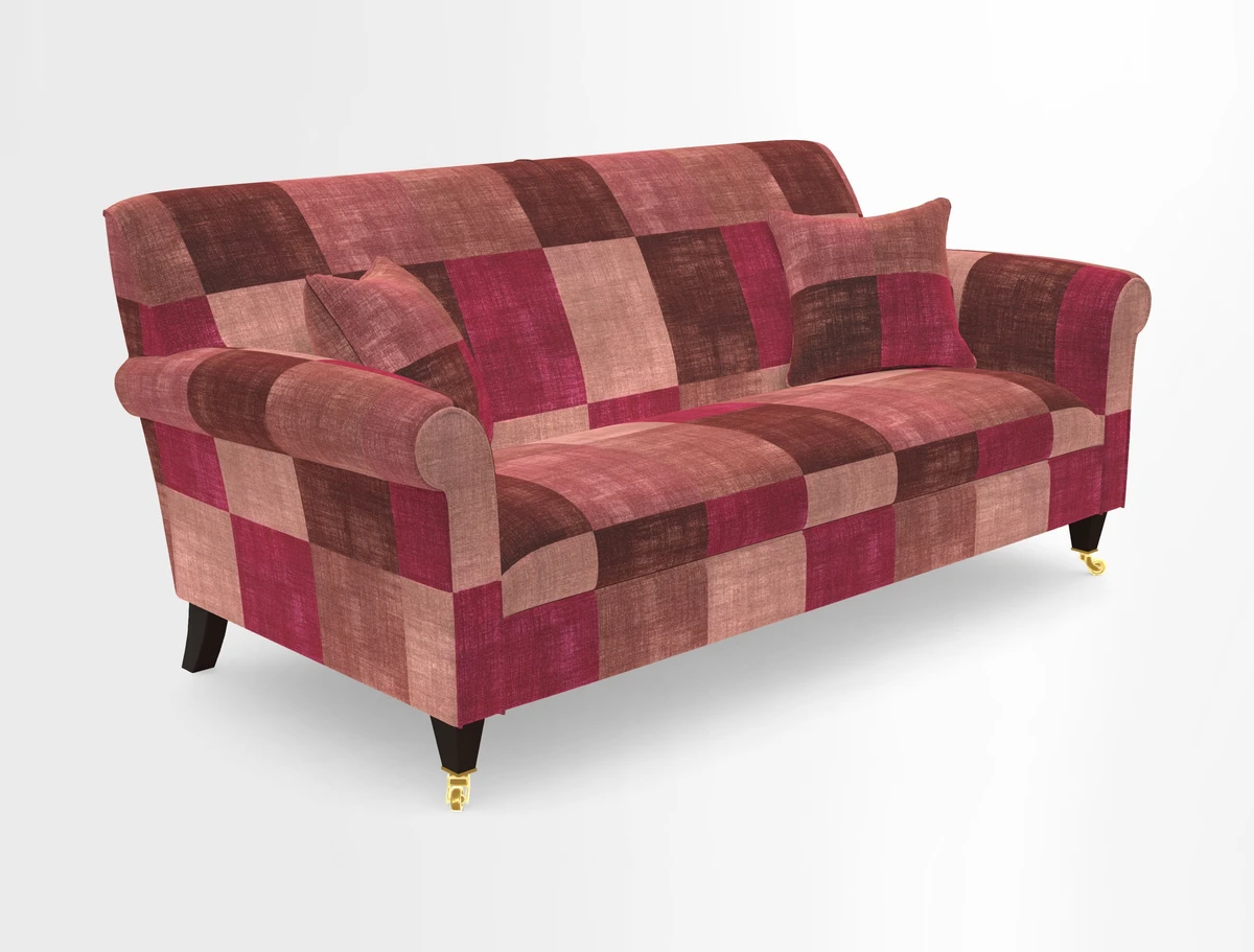 Petworth 3 Seater Sofa in Mulberry Flying Ducks