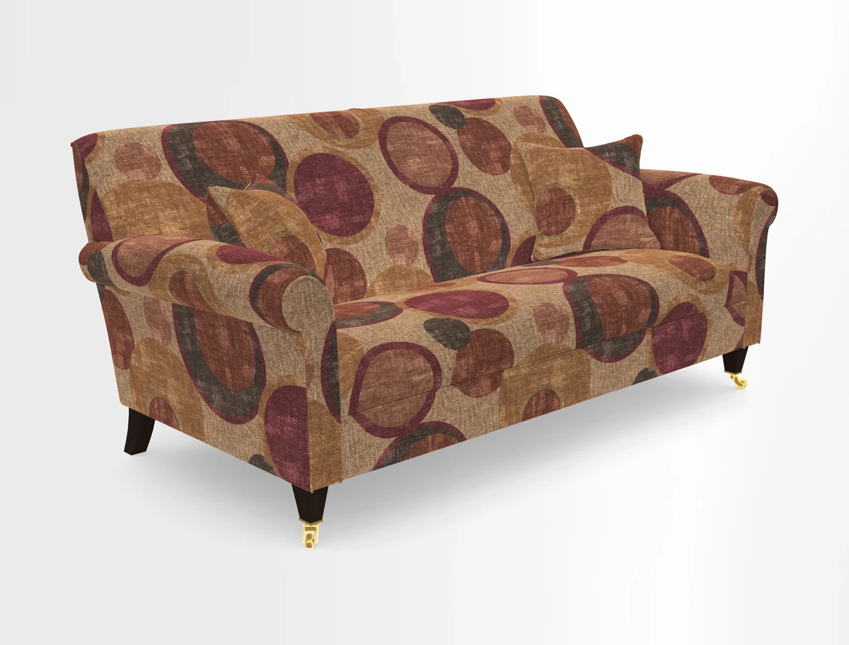 Petworth 3 Seater Sofa in Mulberry Flying Ducks