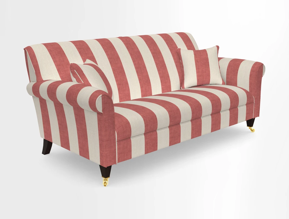 Petworth 3 Seater Sofa in Mulberry Flying Ducks