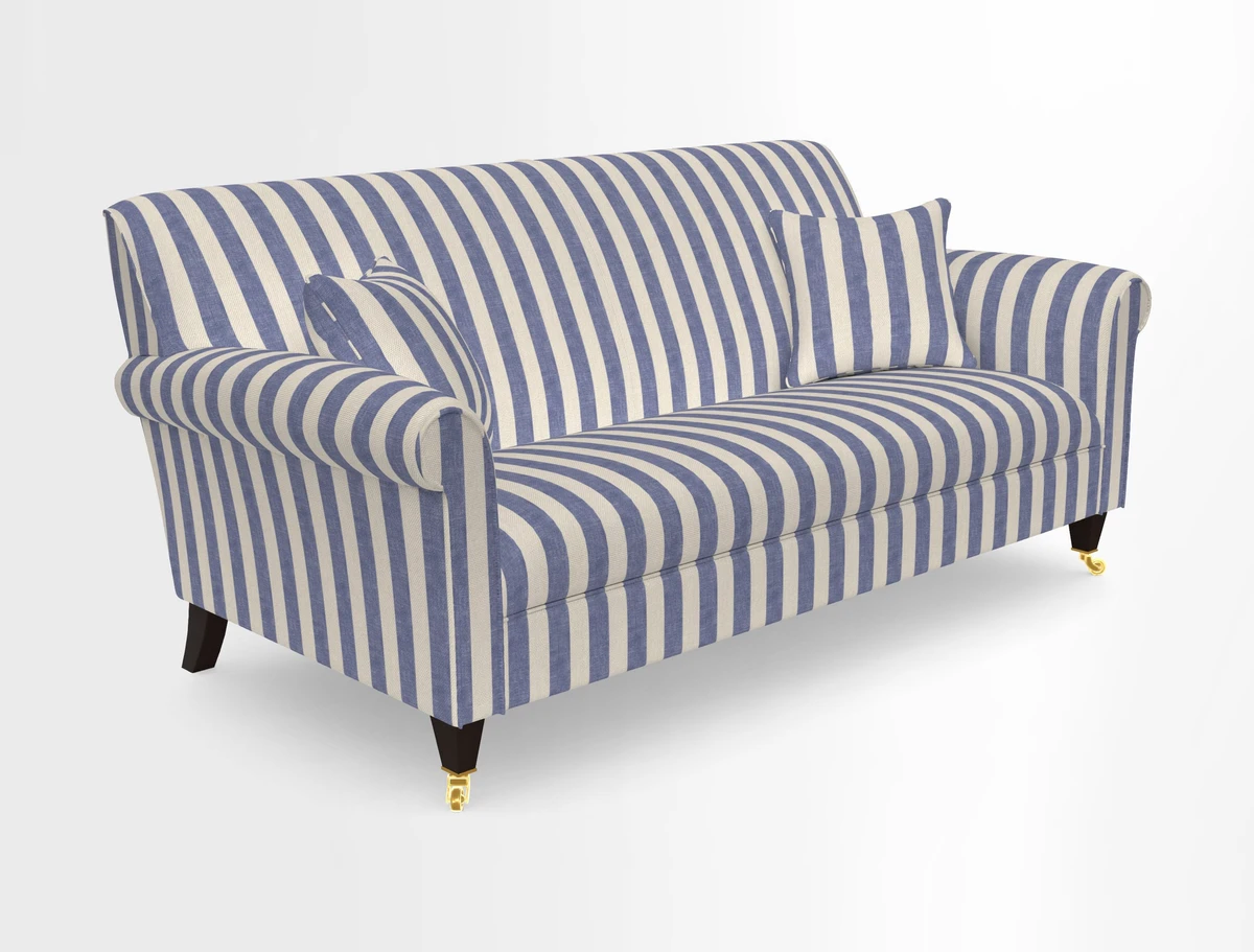 Petworth 3 Seater Sofa in Mulberry Flying Ducks