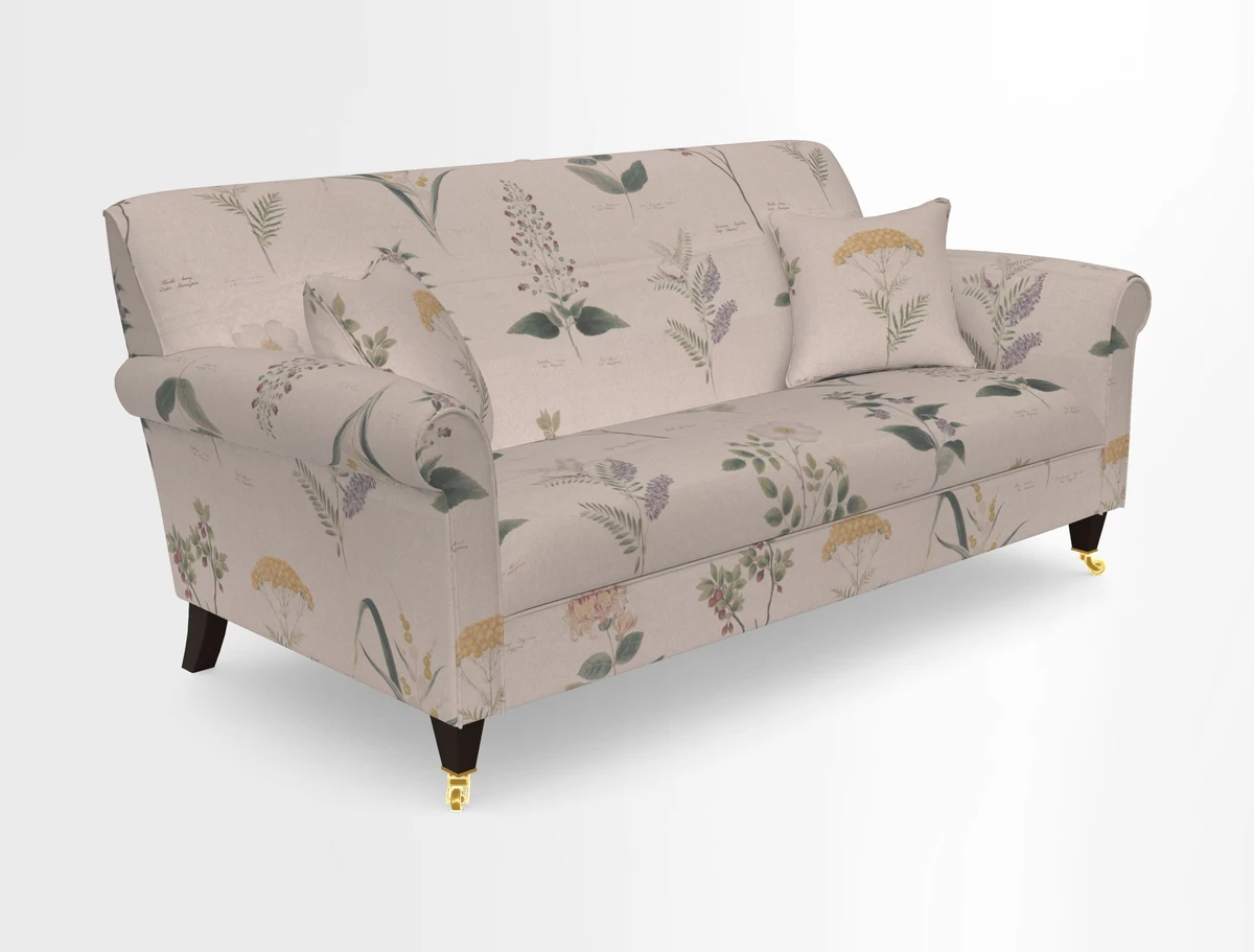 Petworth 3 Seater Sofa in Mulberry Flying Ducks