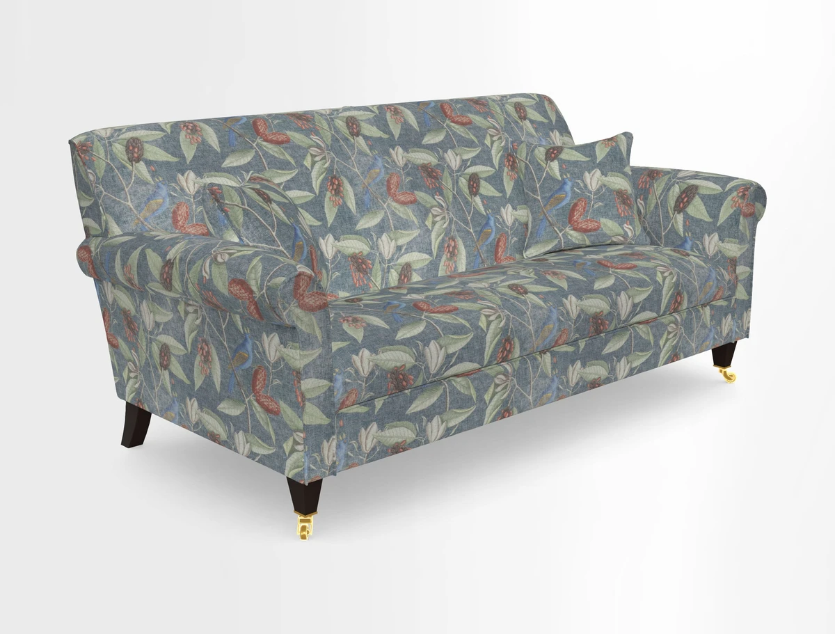 Petworth 3 Seater Sofa in Mulberry Flying Ducks