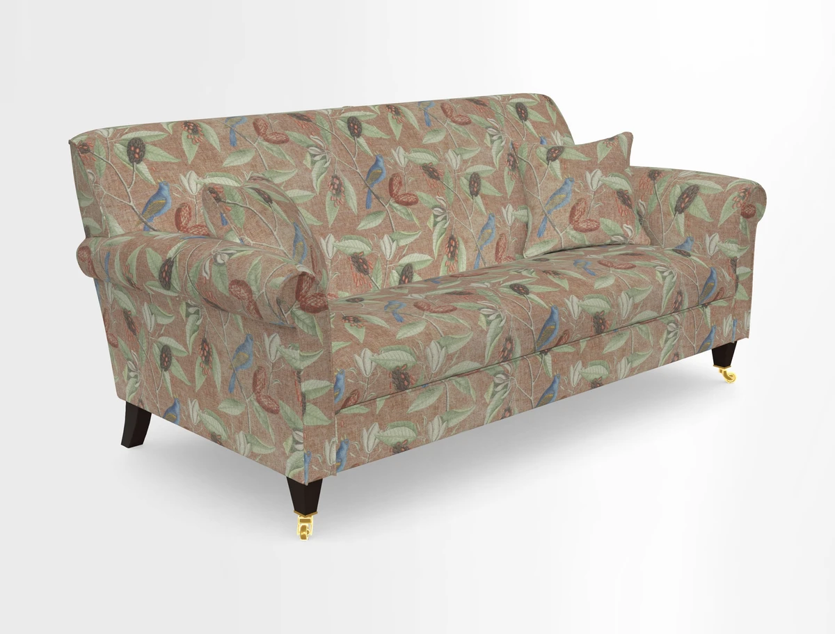 Petworth 3 Seater Sofa in Mulberry Flying Ducks