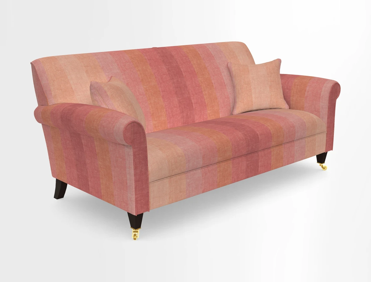 Petworth 3 Seater Sofa in Mulberry Flying Ducks