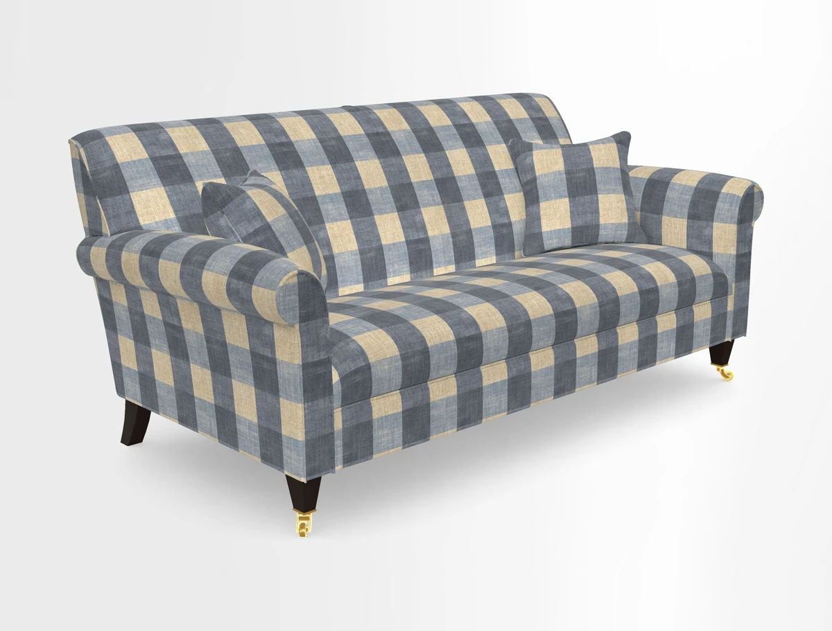 Petworth 3 Seater Sofa in Mulberry Flying Ducks