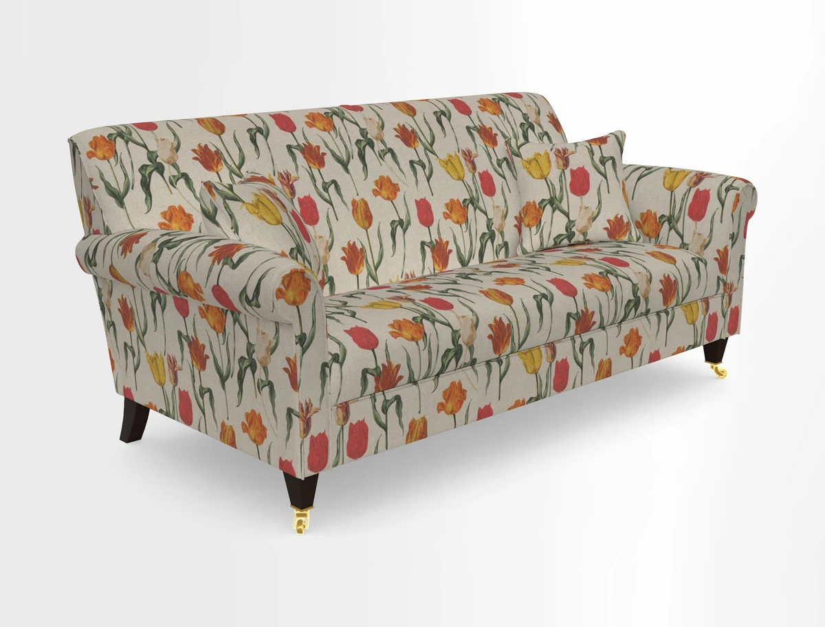 Petworth 3 Seater Sofa in Mulberry Flying Ducks