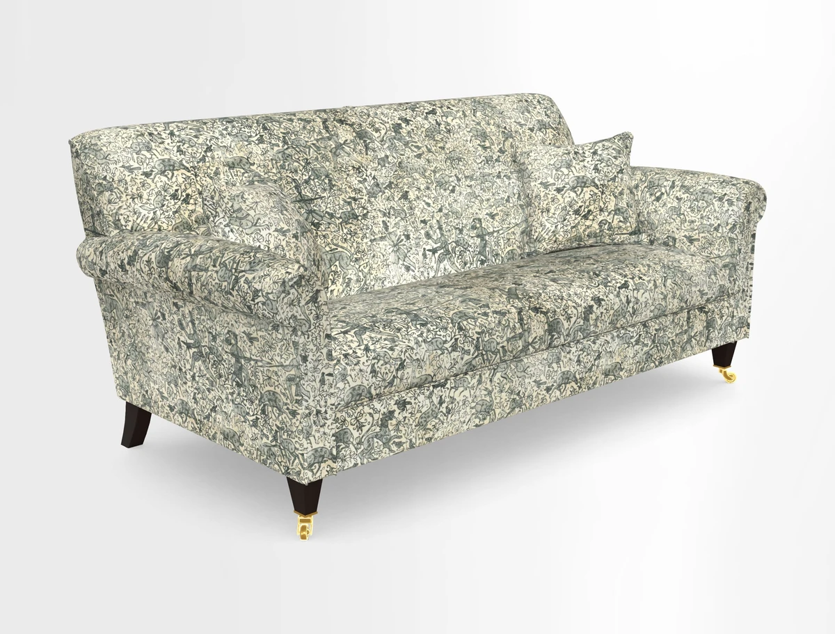 Petworth 3 Seater Sofa in Mulberry Flying Ducks