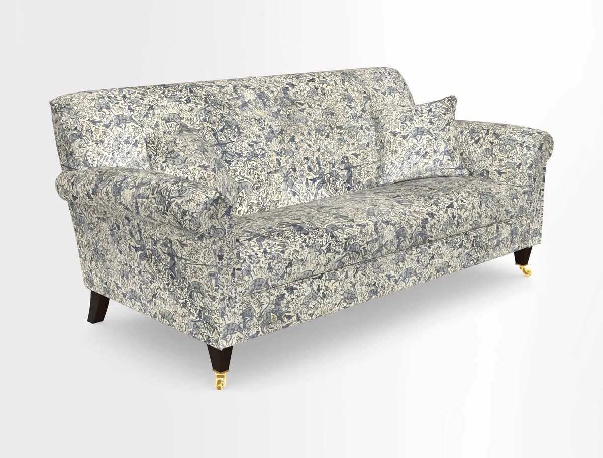 Petworth 3 Seater Sofa in Mulberry Flying Ducks