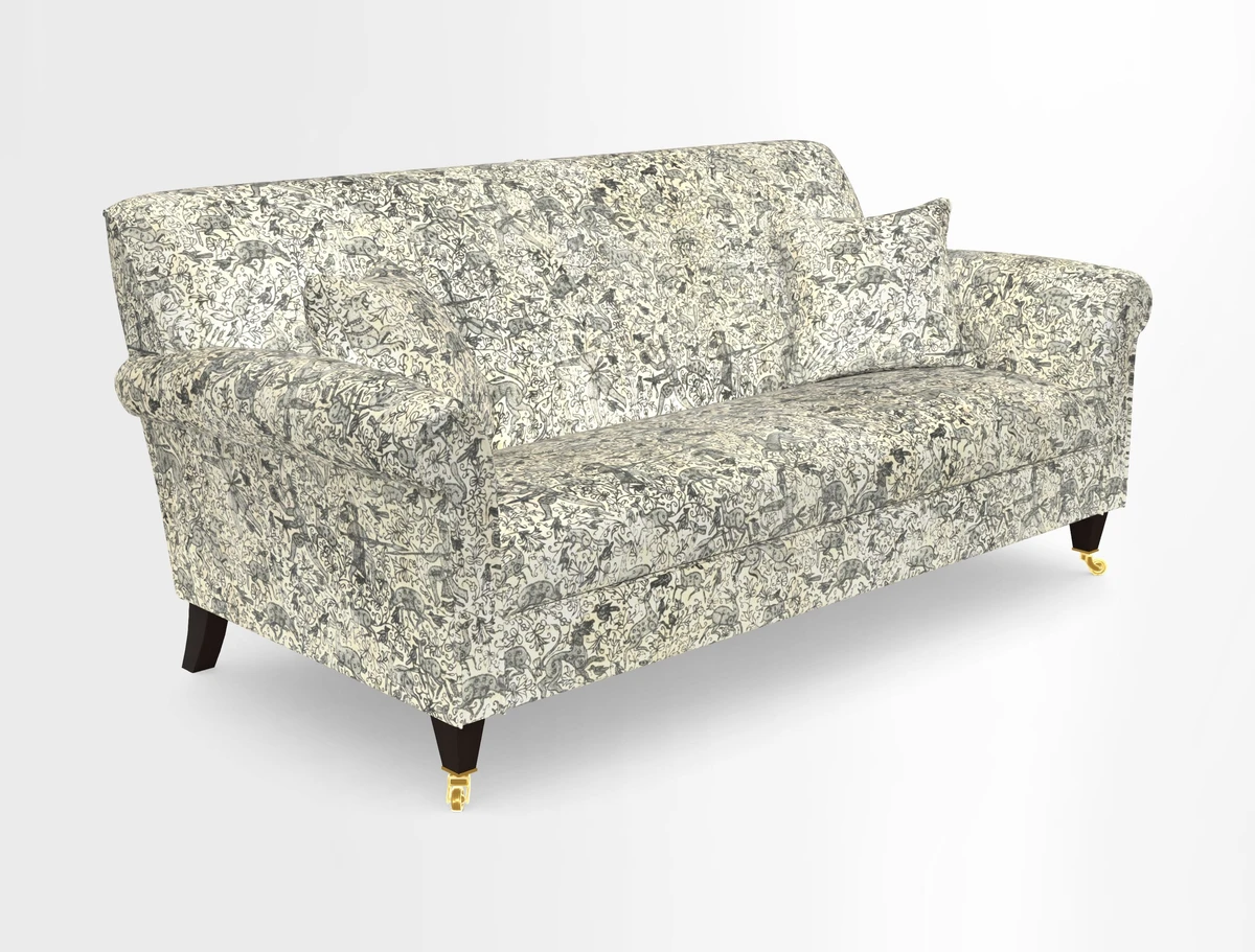 Petworth 3 Seater Sofa in Mulberry Flying Ducks