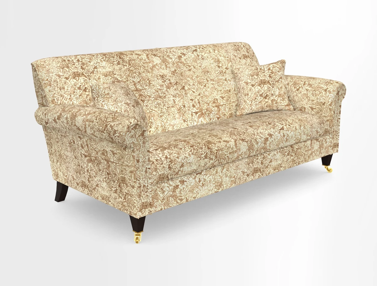 Petworth 3 Seater Sofa in Mulberry Flying Ducks