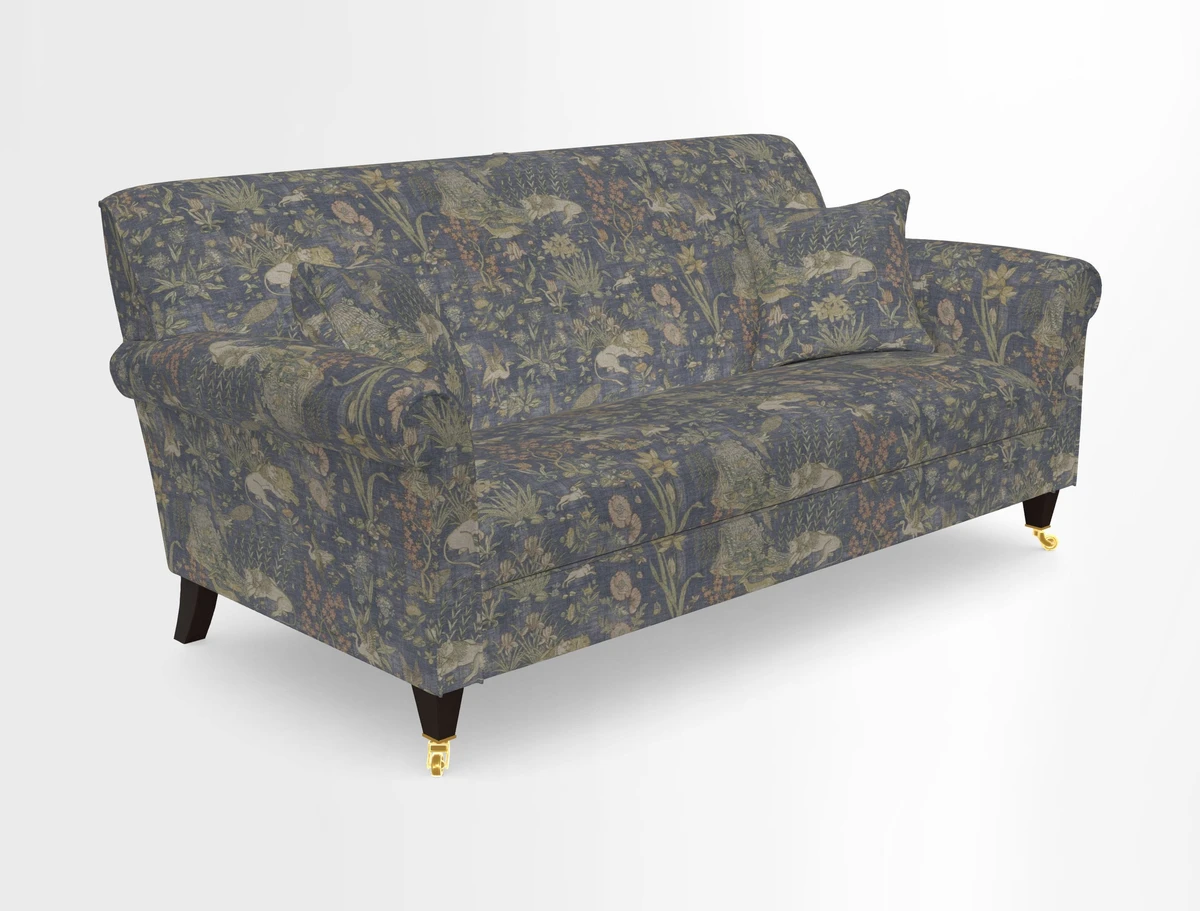 Petworth 3 Seater Sofa in Mulberry Flying Ducks