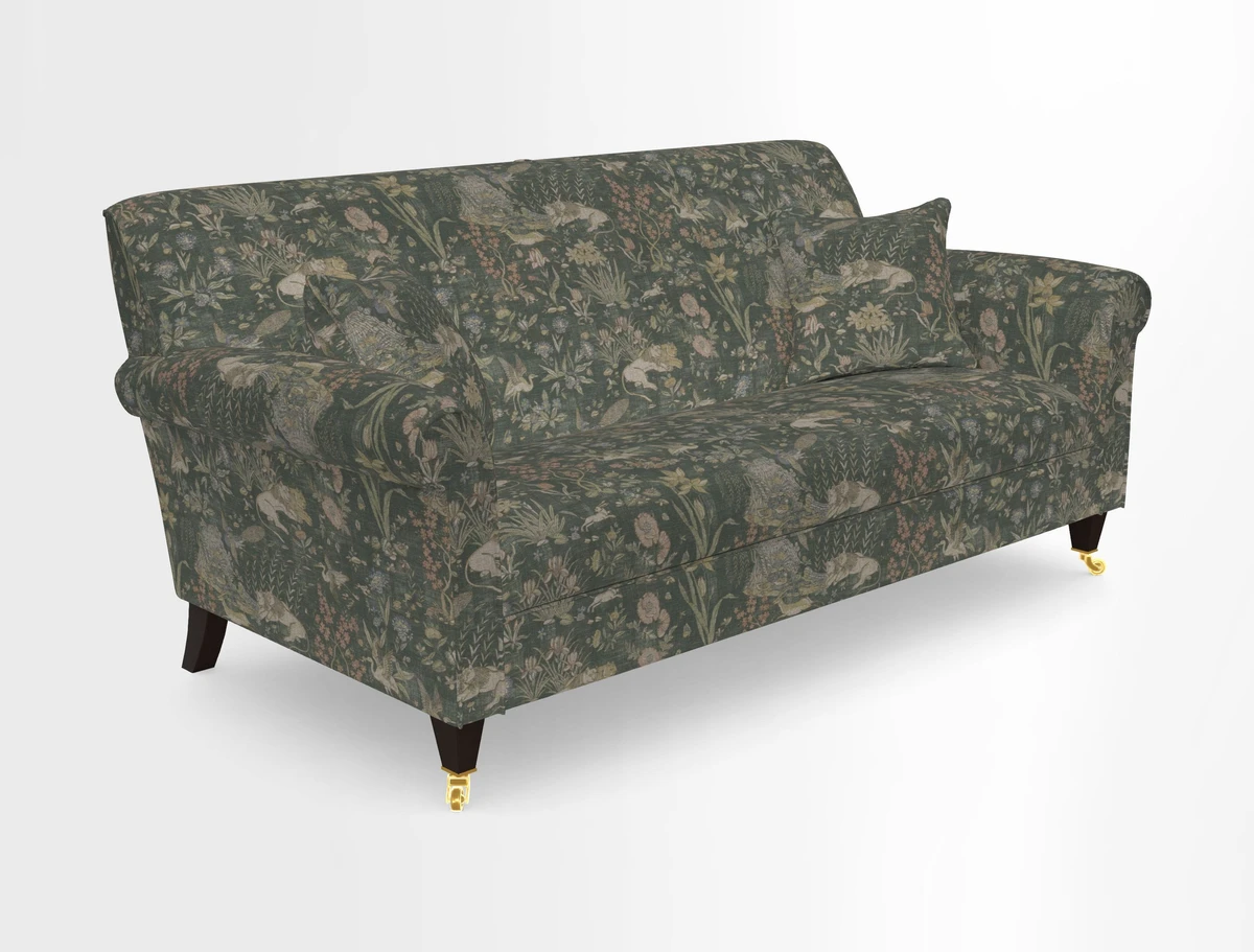 Petworth 3 Seater Sofa in Mulberry Flying Ducks