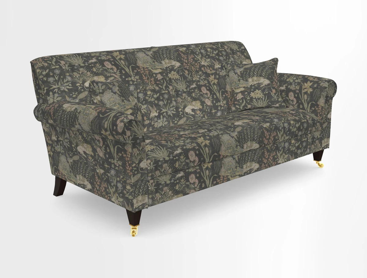 Petworth 3 Seater Sofa in Mulberry Flying Ducks