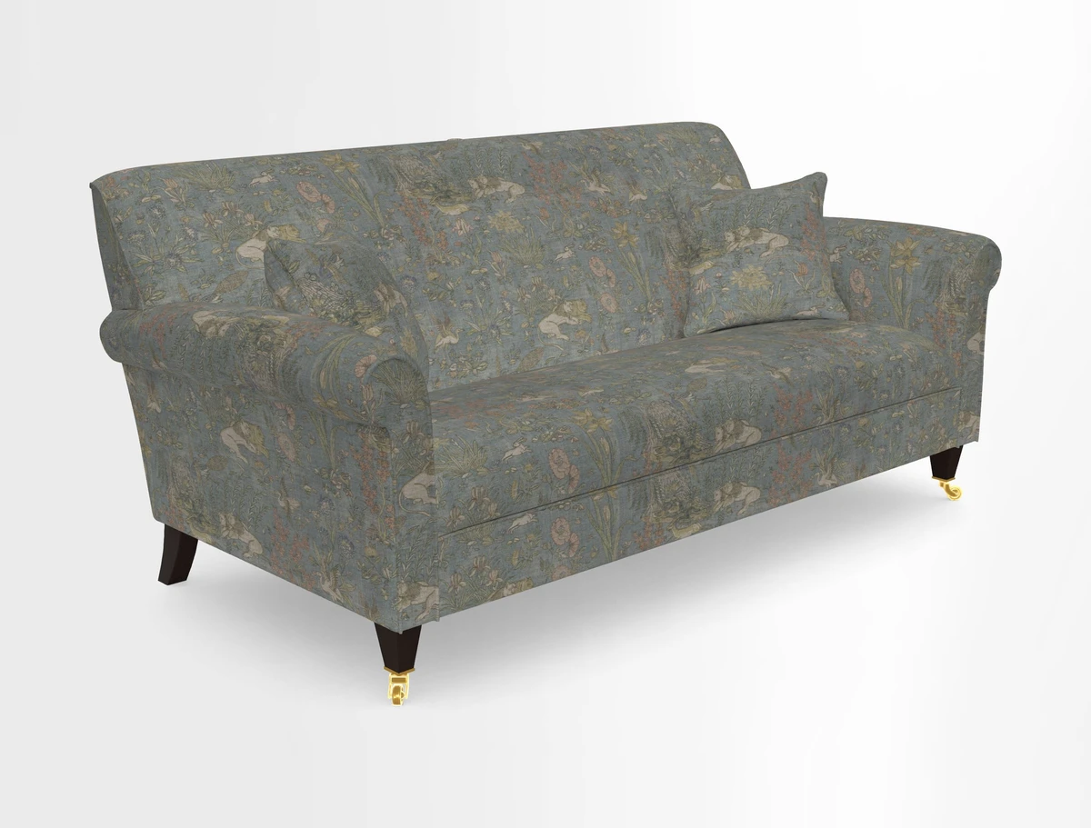 Petworth 3 Seater Sofa in Mulberry Flying Ducks