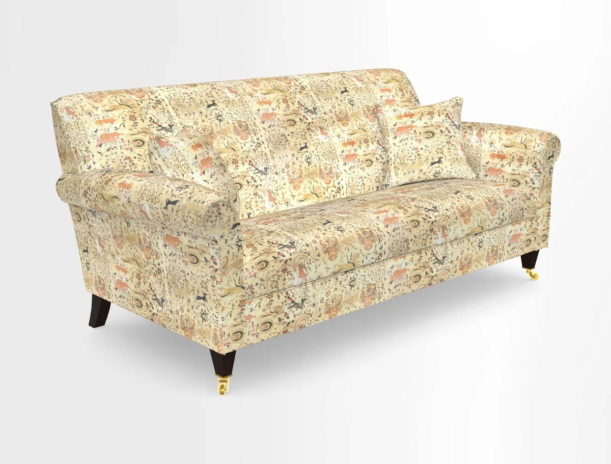 Petworth 3 Seater Sofa in Mulberry Flying Ducks