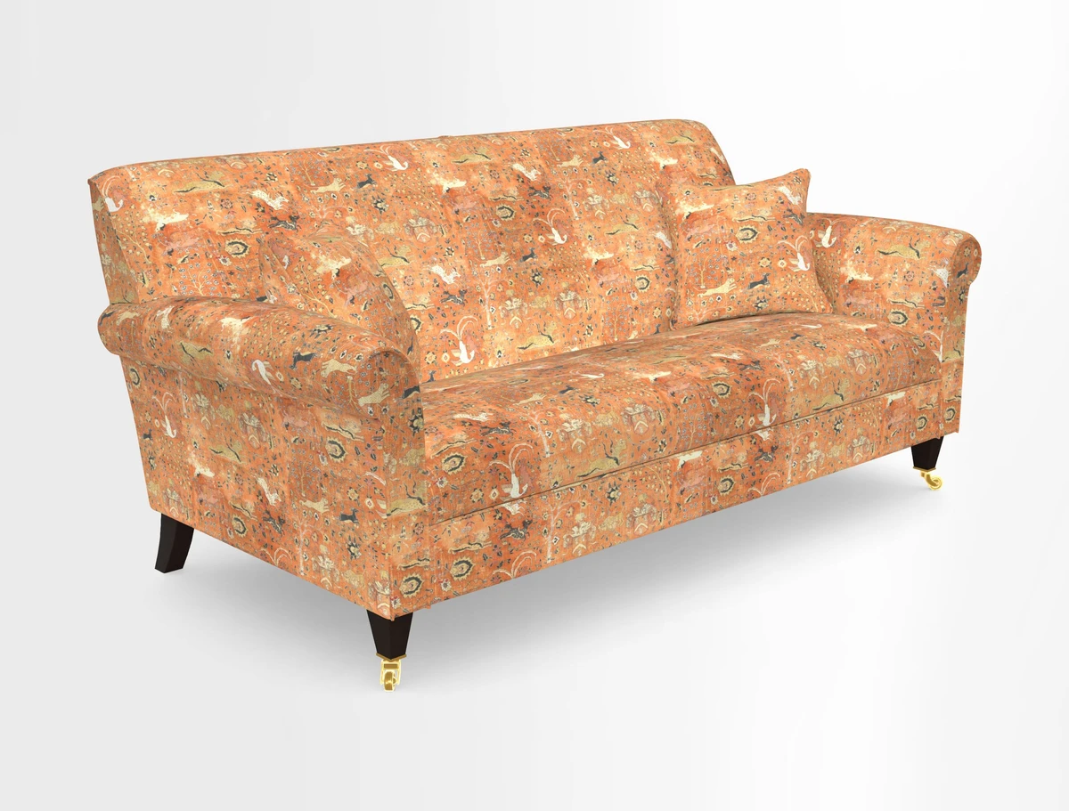 Petworth 3 Seater Sofa in Mulberry Flying Ducks
