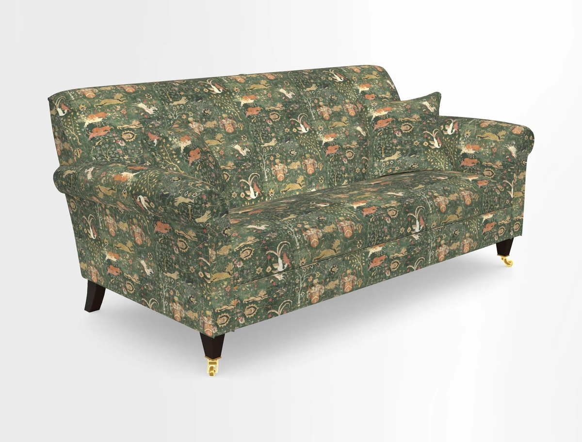 Petworth 3 Seater Sofa in Mulberry Flying Ducks