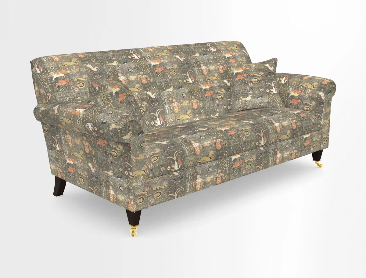 Petworth 3 Seater Sofa in Mulberry Flying Ducks