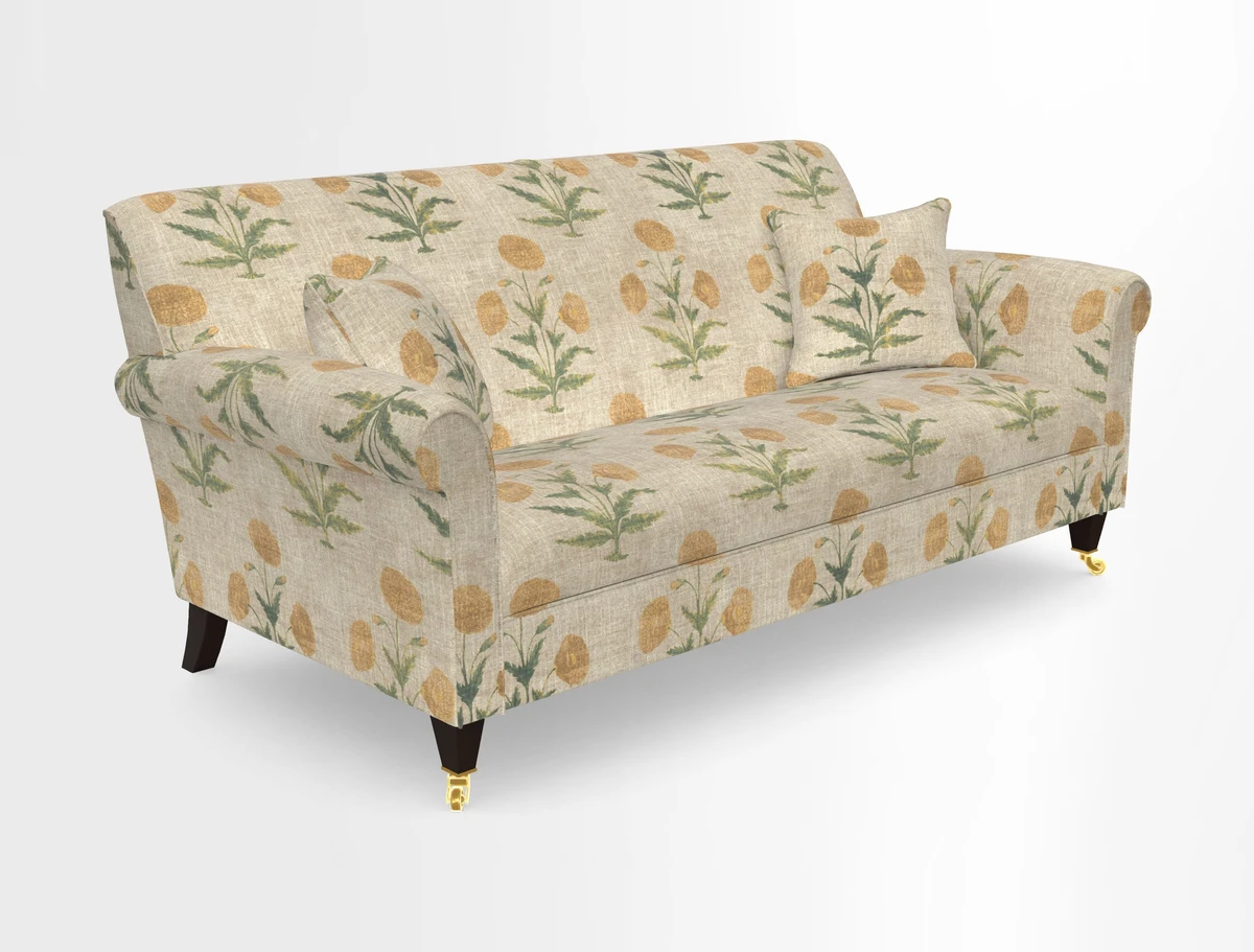 Petworth 3 Seater Sofa in Mulberry Flying Ducks